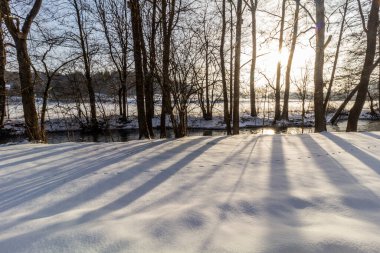 Ticha Orlice nehrinin Wintre manzarası, Çek Cumhuriyeti