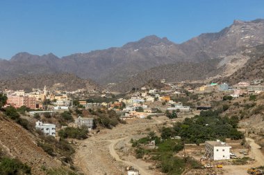 Suudi Arabistan 'daki Faifa dağlarının manzarası