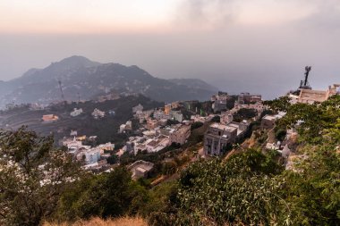 Suudi Arabistan 'ın Fayfa şehrinin hava manzarası