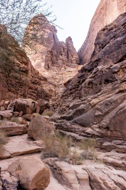 Suudi Arabistan, El Ula 'daki Jabal Ikmah' ın manzarası