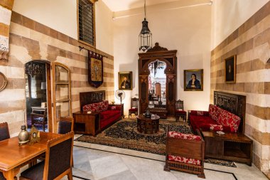 SIDON, LEBANON - 23 Temmuz 2022: Sidon kasabasındaki Borç Sarayı, Lübnan