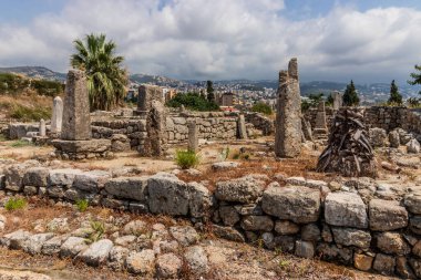 Temple of the Obelisks in Byblos archaeological site, Lebanon clipart