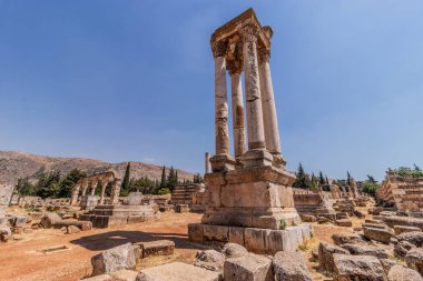 Antik Umayyad şehrinin kalıntıları Anjar, Lübnan