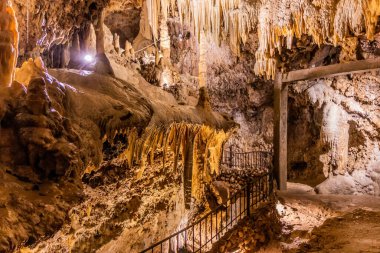 Qadisha Grotto cave in Qadisha valley, Lebanon clipart