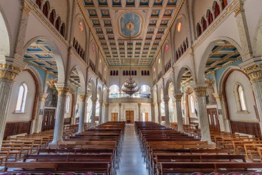 BCHARRE, LEBANON - JULY 27, 2022: Our Lady of Bsharri Church in Bcharre (Bsharri) town, Lebanon clipart