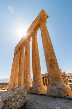 Temple of Jupiter ruins in Baalbek, Lebanon clipart