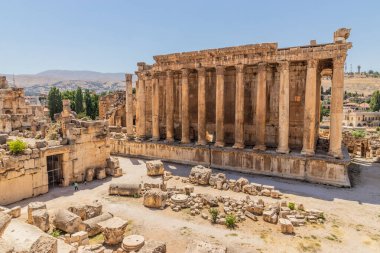 Temple of Bacchus ruins in Baalbek, Lebanon clipart