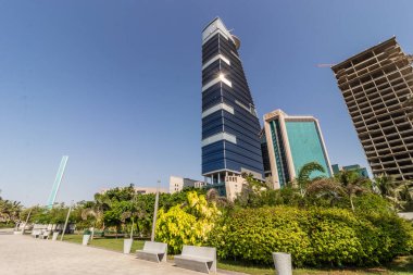 JEDDAH, SAUDI ARABIA - 16 Kasım 2021: Jeddah, Suudi Arabistan 'daki Karargah İş Parkı
