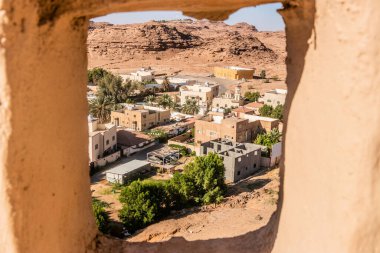 Suudi Arabistan, Sakaka 'daki Zabal (Zaabal) kalesinden görüntü