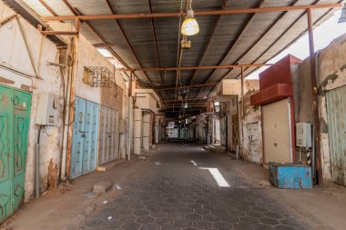 Empty souq in Ha'il, Saudi Arabia clipart