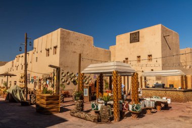 ALULA, SAUDI ARABIA - 8 Kasım 2021: El Ula 'daki Cafe, Suudi Arabistan