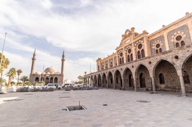 Anbariya Mosque and the former train station of Hejaz railway in Medina, Saudi Arabia clipart