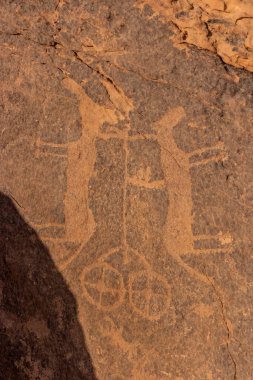 Rock art (petroglyphs) in Jubbah, Saudi Arabia clipart