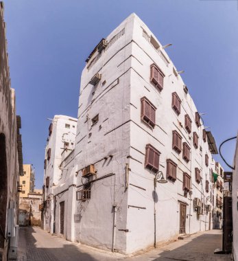 Traditional houses in Al Balad,  historic center of Jeddah, Saudi Arabia clipart