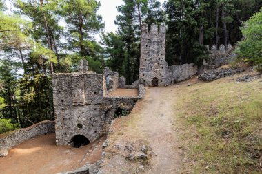 Peribleptos Monastery at Mystras ruins on Peloponnese peninsula, Greece clipart