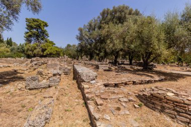 Yunanistan 'ın Mora yarımadasındaki Antik Olympia kalıntıları