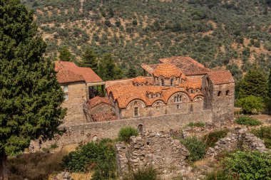 Yunanistan 'ın Moreloponnese yarımadasındaki Mystras' taki Metropolitan Saint Demetrius Kilisesi, .