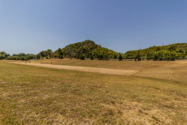 Yunanistan 'ın Mora yarımadasındaki Antik Olimpiyat Stadyumu
