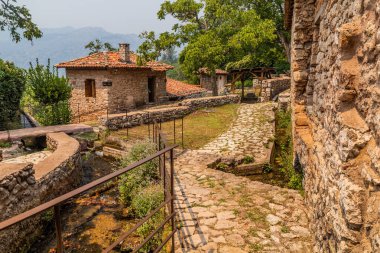 Open air water power Museum near Dimitsana village on Peloponnese peninsula, Greece clipart