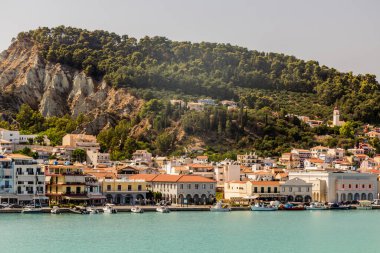 Zakynthos kasabası Yunanistan 'ın Zakynthos adasında