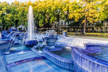 Sırbistan 'ın Subotica kentindeki Mavi Çeşme (Plava Fontana)