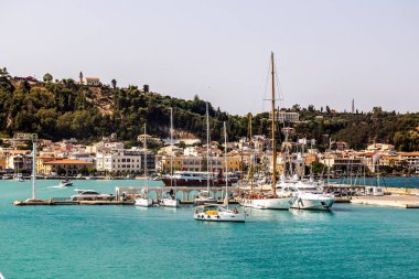 Zakynthos Adası, Yunanistan 'daki Zakynthos kasabasının limanı