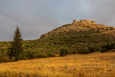 Larisa castle ruins in Argos on Peloponnese peninsula, Greece clipart