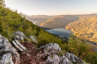 View of Drina river valley from Tara National Park, Serbia clipart