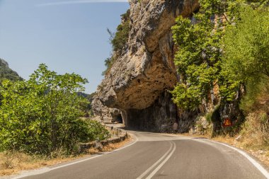 Road 82 in Taygetus mountains on Peloponnese peninsula, Greece clipart