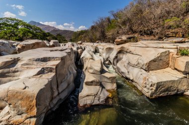 Rocks at Balneario La Mina swimming area near Valledupar, Colombia clipart