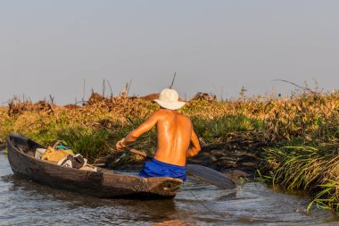 PIJINO, COLOMBIA - 2 Mart 2023: Cienaga de Pijino Gölü, Kolombiya