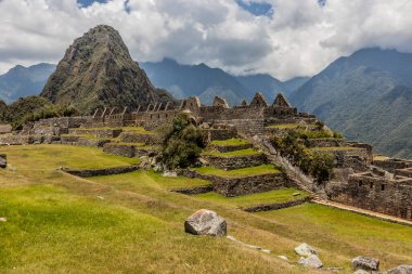 Machu Picchu kalesinin manzarası, Peru