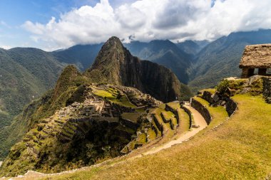 Machu Picchu kalesinin manzarası, Peru