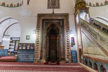 DİYARBAKIR, TURKEY - 24 Eylül 2022: Diyarbakır, Behram Paşa Camii Mihrab