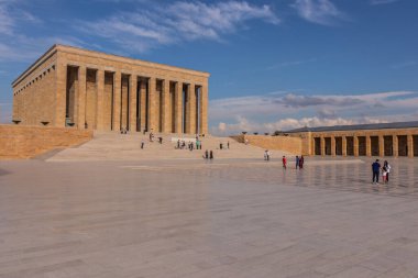 ANKARA, TURKEY - 20 Eylül 2022: Ankara, Türkiye 'deki Mustafa Kemal Atatürk (Anitkabir) anıt mezarı kompleksi