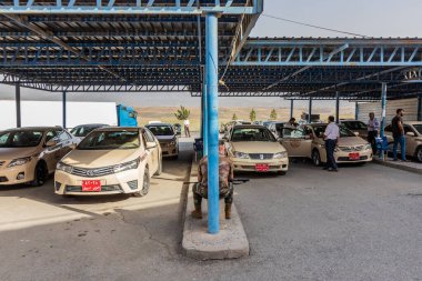 SORAN, IRAQ - 5 Ekim 2022: Soran şehrinin Erbil garajı (termial), Irak Kürdistan Bölgesi
