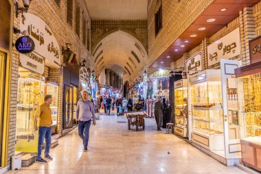 ERBIL, IRAQ - 9 Ekim 2022: Erbil 'deki Qaysari Çarşısı (Hawler), Irak Kürdistan Bölgesi