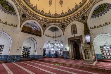 DİYARBAKIR, TURKEY - 24 Eylül 2022: Diyarbakır 'daki Behram Paşa Camii' nin İçi