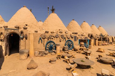Türkiye 'nin Harran kentinde geleneksel arı kovanları