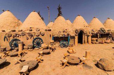 Türkiye 'nin Harran kentinde geleneksel arı kovanları