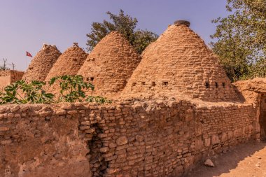 Türkiye 'nin Harran kentinde geleneksel arı kovanları