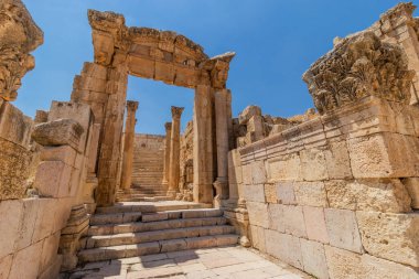 Jerash, Ürdün 'deki Katedral Harabelerinin Kapısı