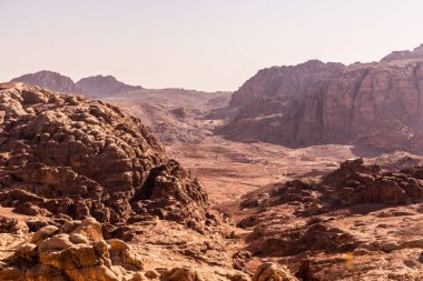 Antik şehrin manzarası Petra, Ürdün