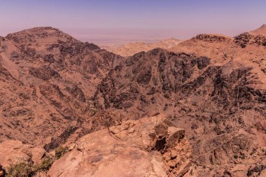 Antik şehrin manzarası Petra, Ürdün