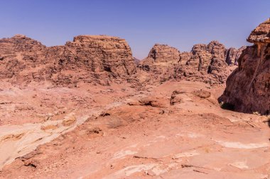 Antik şehrin manzarası Petra, Ürdün