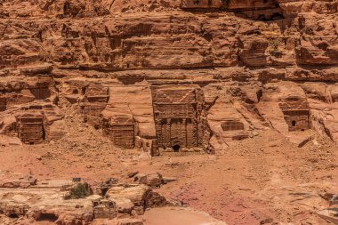 Antik kentte mezarlar Petra, Ürdün
