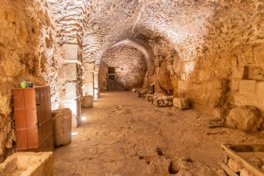 Aljoun Kalesi 'nin kalıntıları, Jordan.