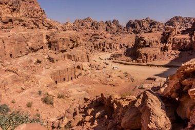 Antik kentte mezarlar Petra, Ürdün