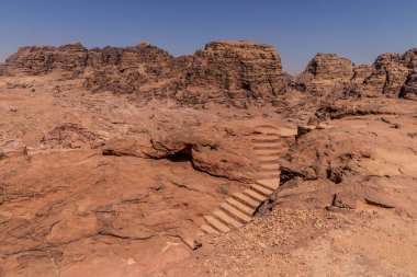 Antik şehrin manzarası Petra, Ürdün