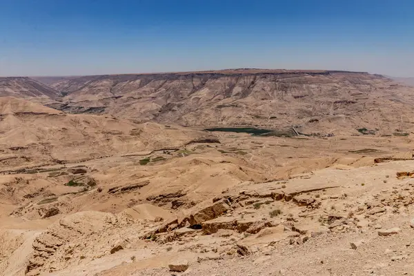Ürdün 'deki Wadi Mujib Kanyonu' nun havadan görünüşü